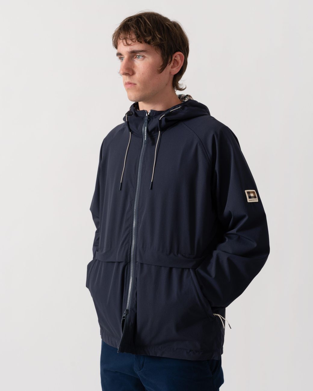 Aquascutum Blue Shell Sp Hooded Jacket for men