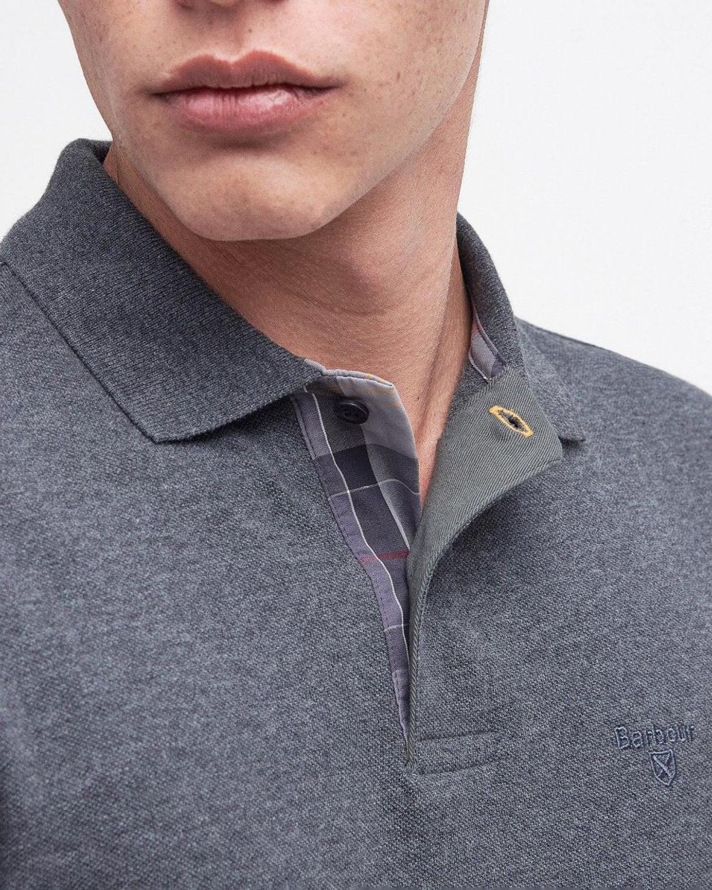 Barbour Blue Sports Long Sleeve Polo Shirt for men