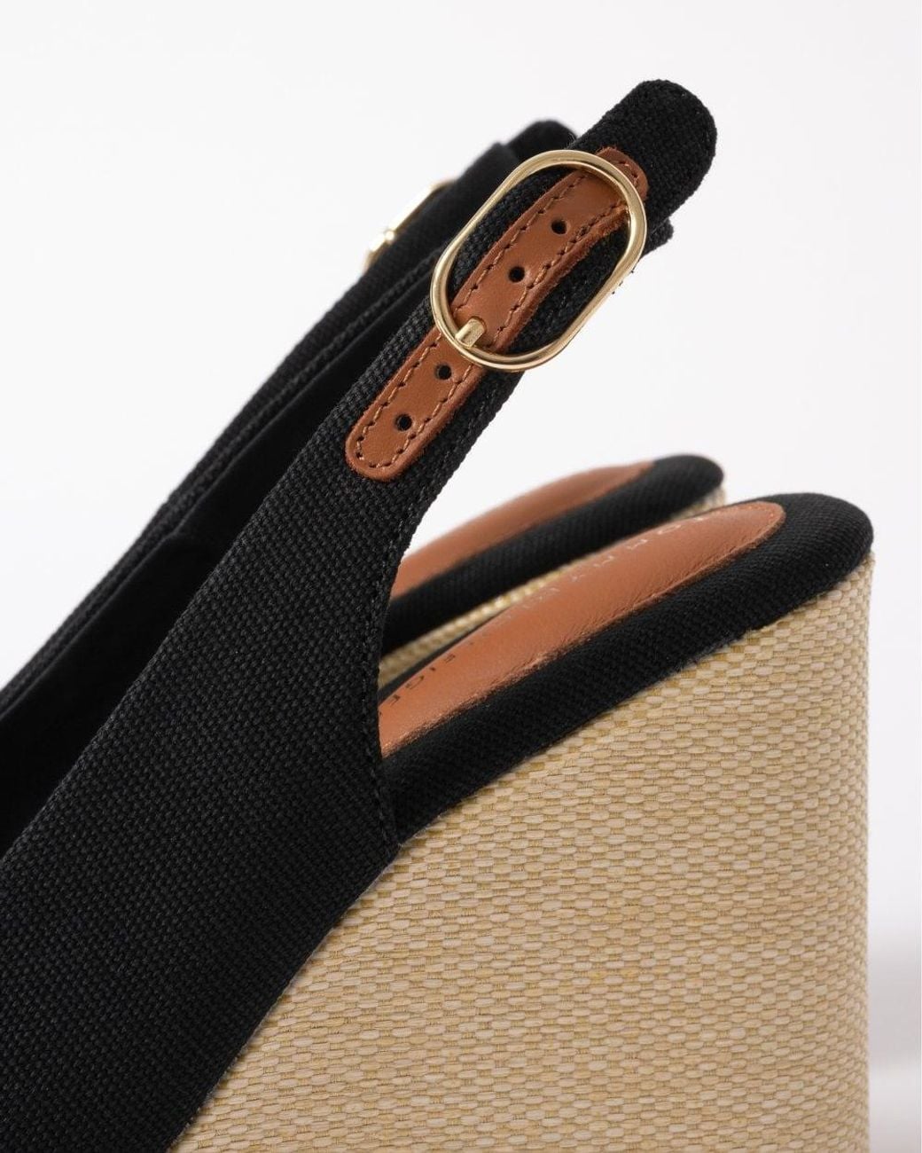 Tommy Hilfiger Black Flag Slingback Wedge Espadrille