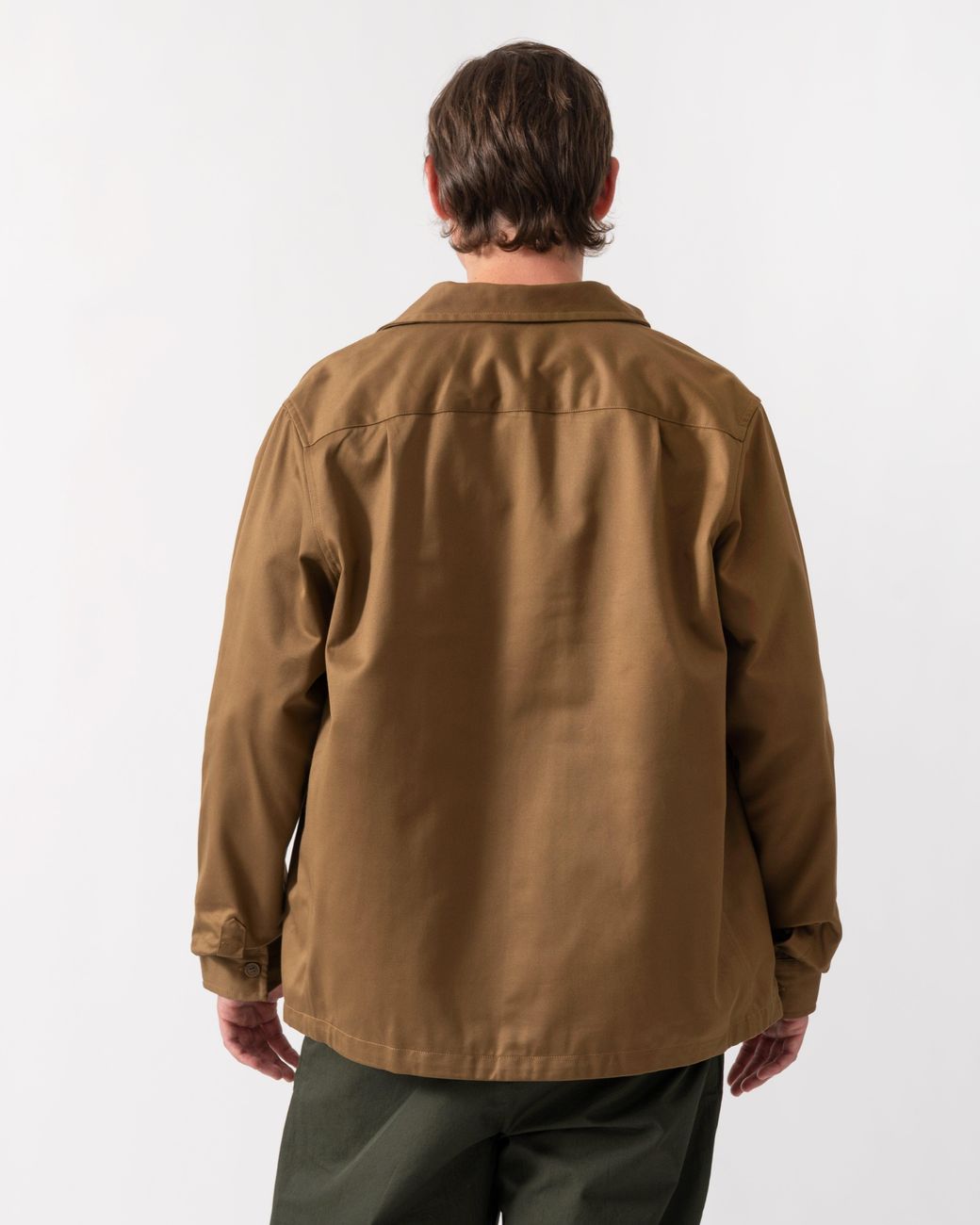 Fred Perry Brown Twill Overshirt for men
