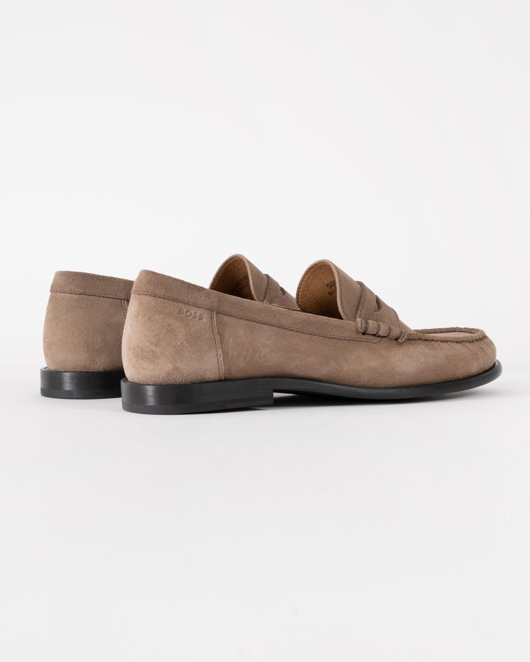 Boss Multicolor Tevan Suede Moccasin Shoes for men