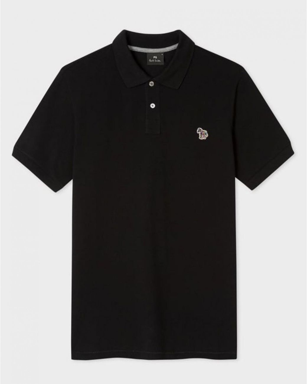 Paul Smith Black Ps Organic Cotton Zebra Logo Polo Shirt for men
