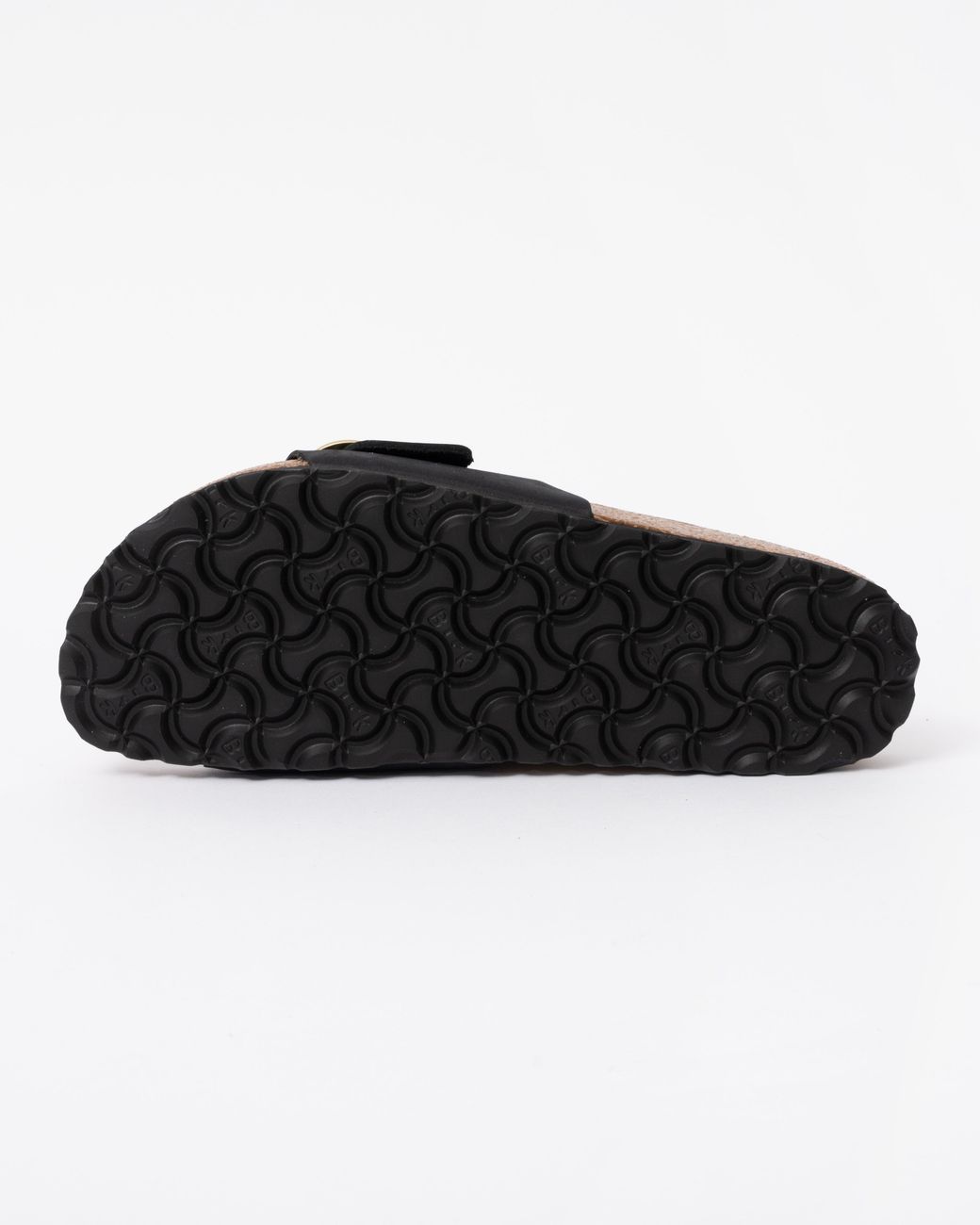 Birkenstock Black Madrid Big Buckle Nubuck Leather Sandals