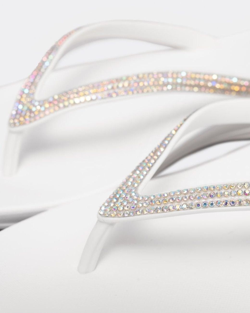Fitflop White Iqushion Sparkle Flip-Flop