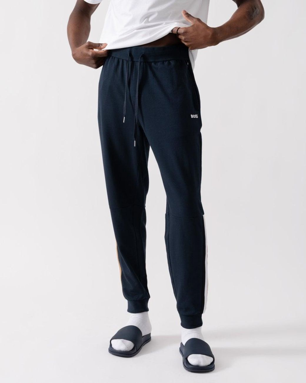 BOSS Iconic Loungewear Pants in Blue for Men Lyst Canada