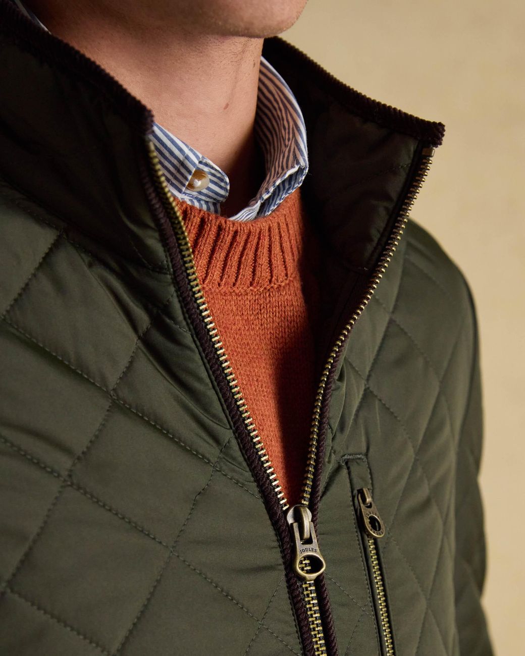 Joules Black Maynard Quilted Jacket for men
