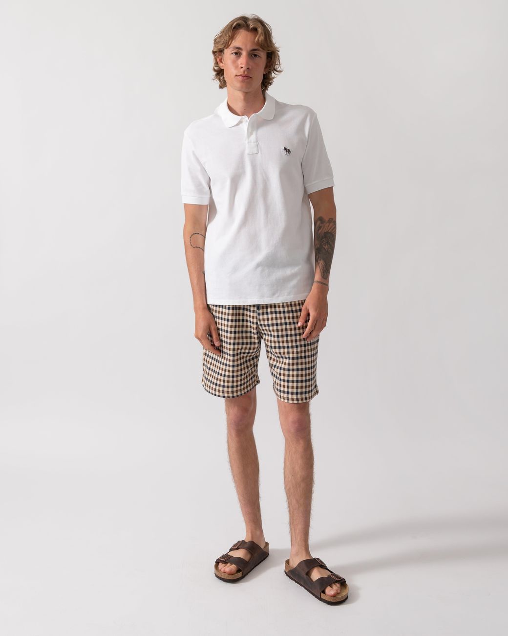 Paul Smith White Ps Regular Fit Short Sleeve Cotton-Piqué Zebra Logo Polo Shirt for men