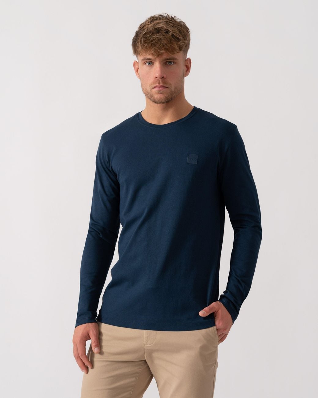 Boss Blue Tacks Long Sleeve T-Shirt for men