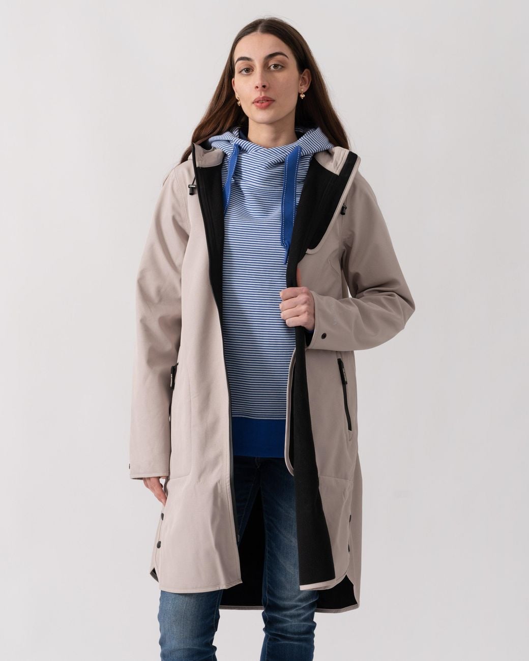 Ilse Jacobsen Natural Rain A-Line Softshell Raincoat