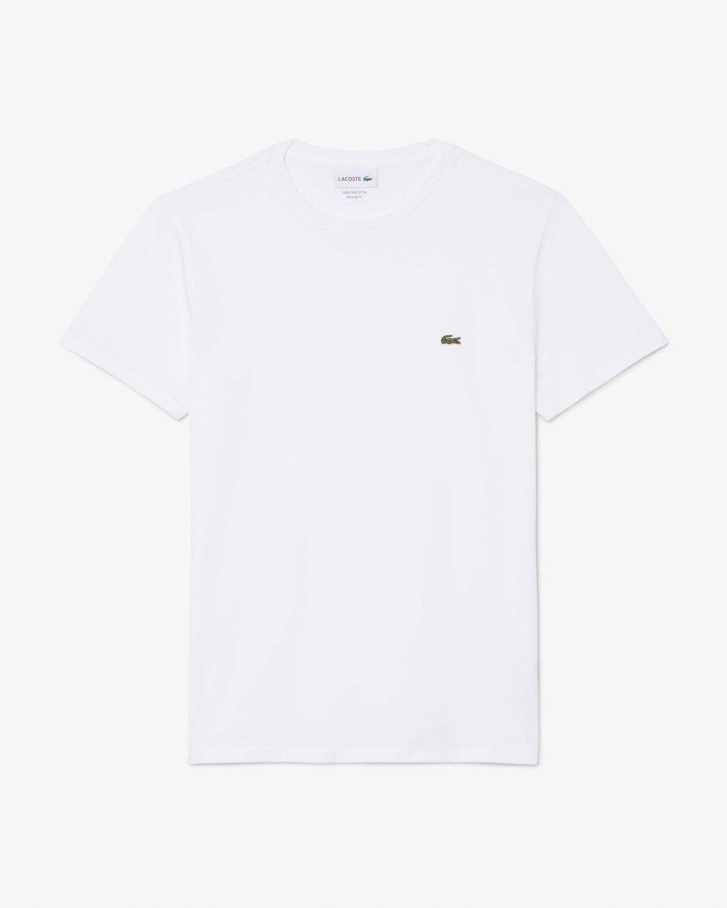 Lacoste White Crew Neck Pima Cotton Jersey T-Shirt for men
