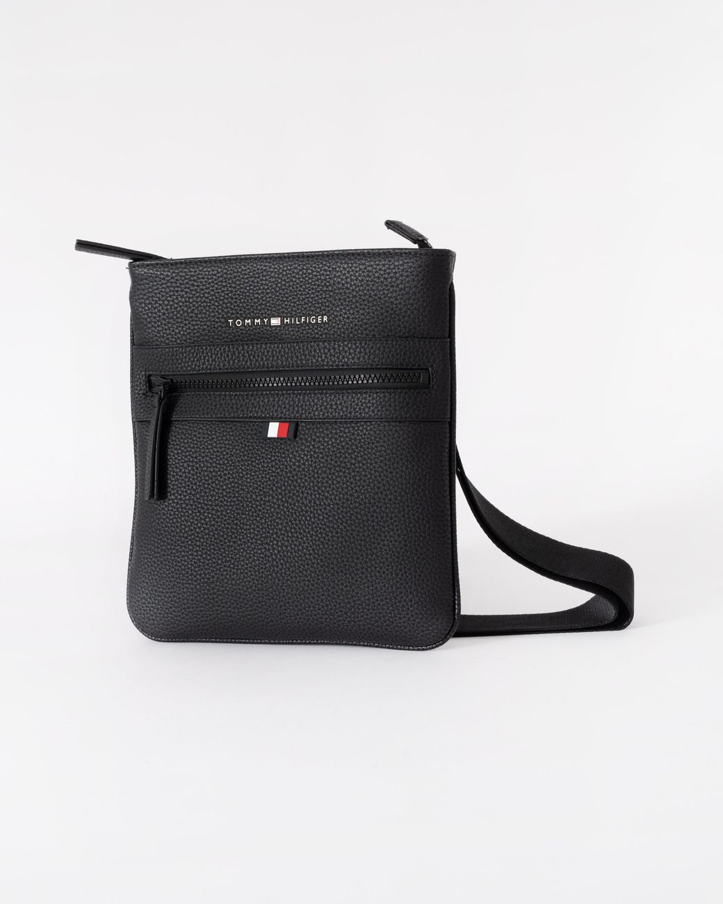 Tommy Hilfiger Black Essential Pu Crossover Bag for men