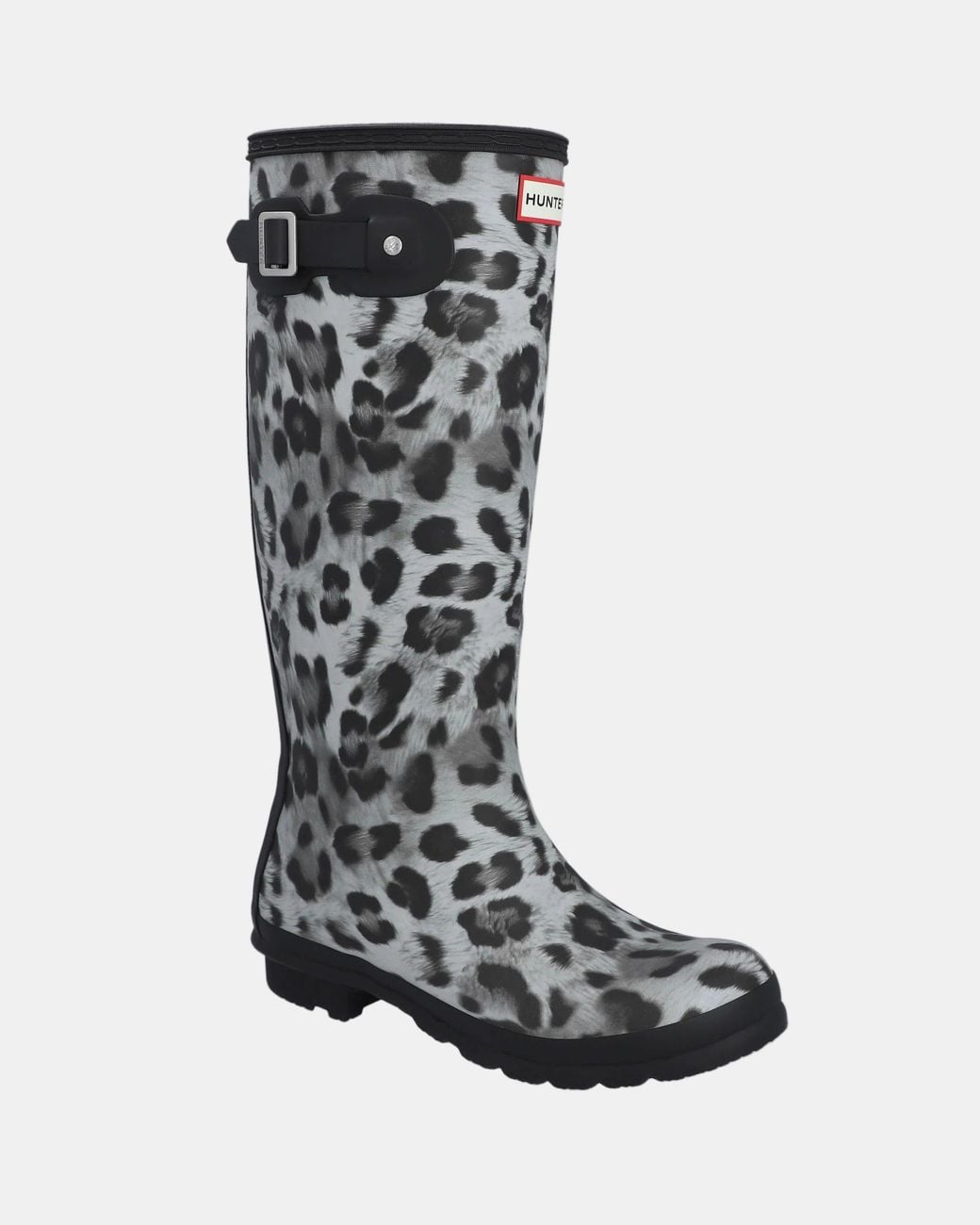 Hunter Black Original Tall Insulated Snow Leopard Boot