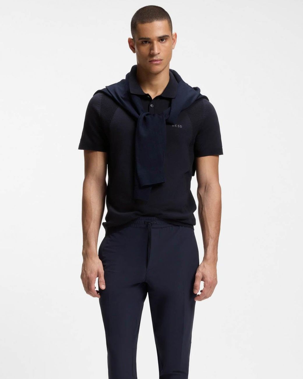 Boss Blue Momentum-Lite Short Sleeve Polo Shirt for men