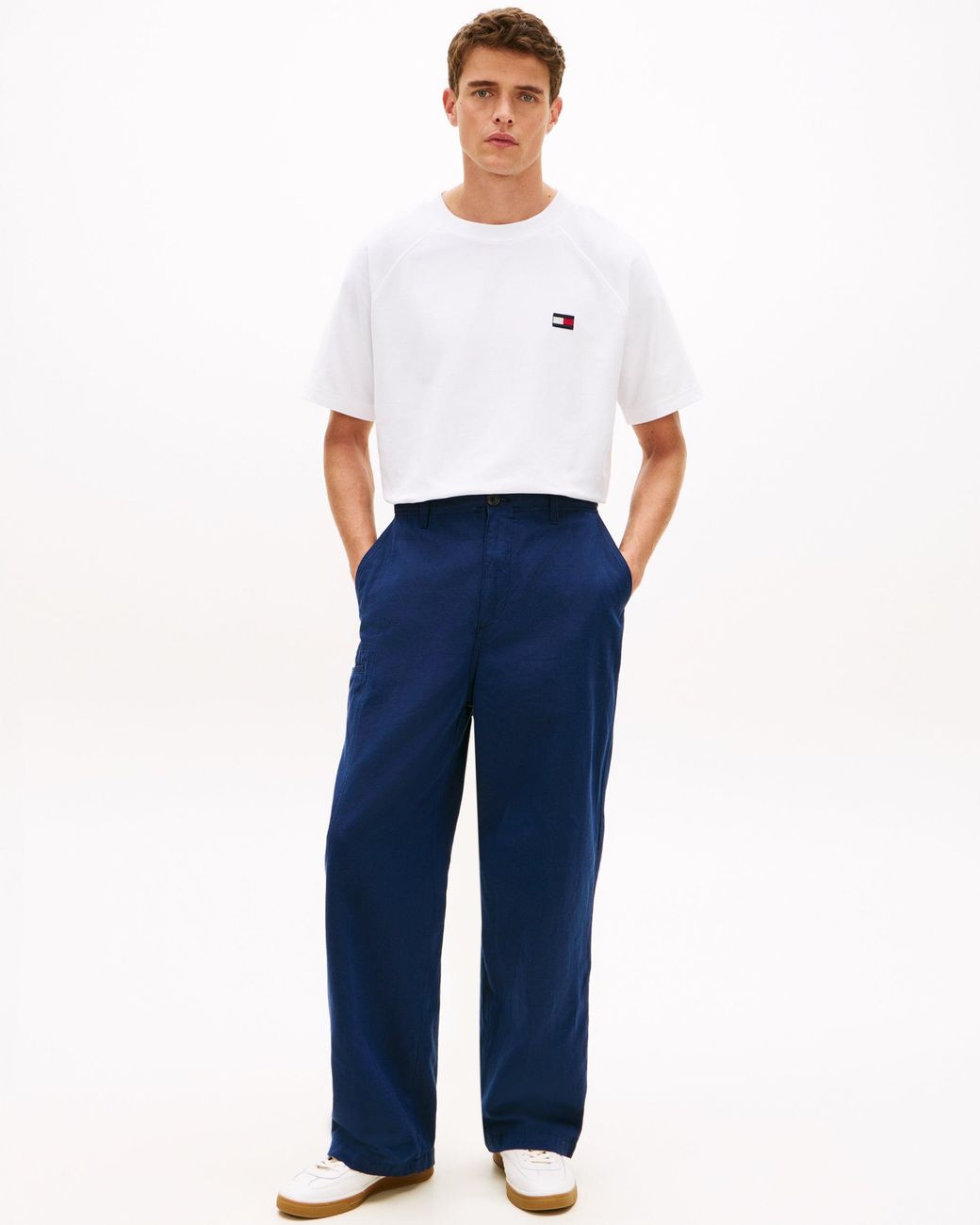Tommy Hilfiger White Tommy Flag Elevated T-Shirt for men