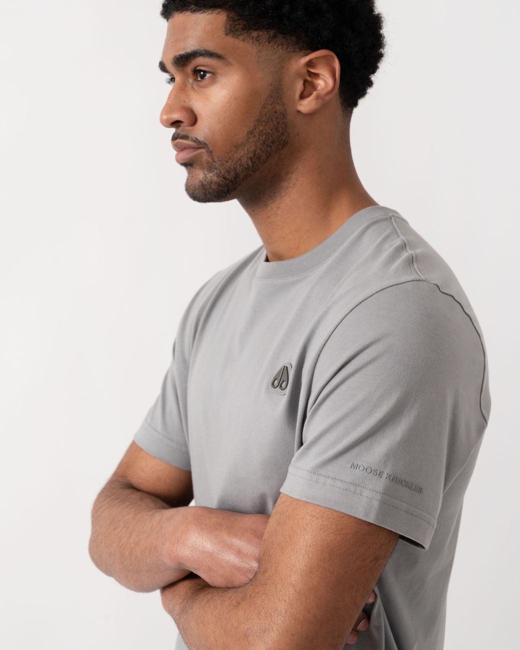 Moose Knuckles Gray Crescent T-Shirt for men