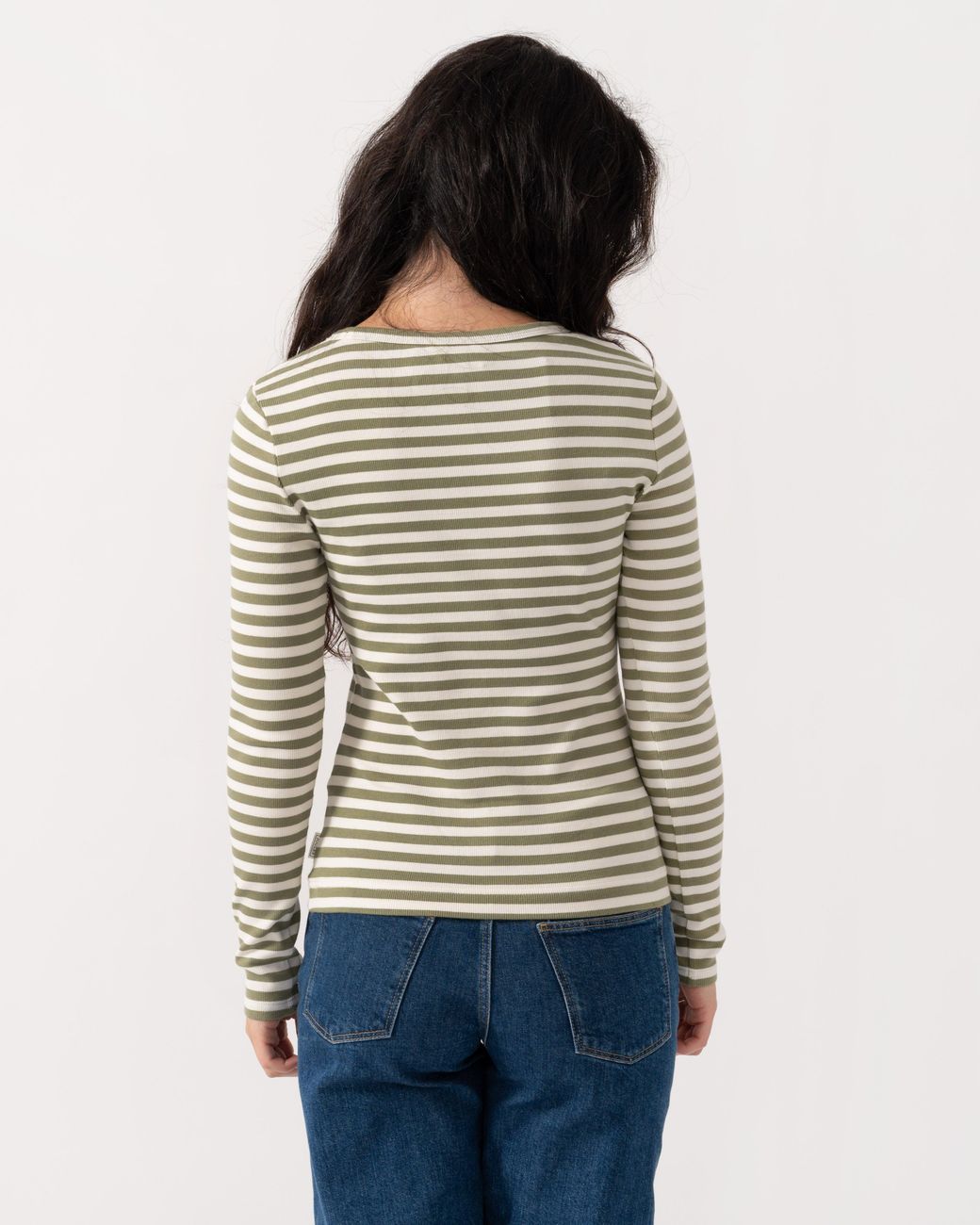 Joules Metallic Sophie Long Sleeve Ribbed Fitted T-Shirt
