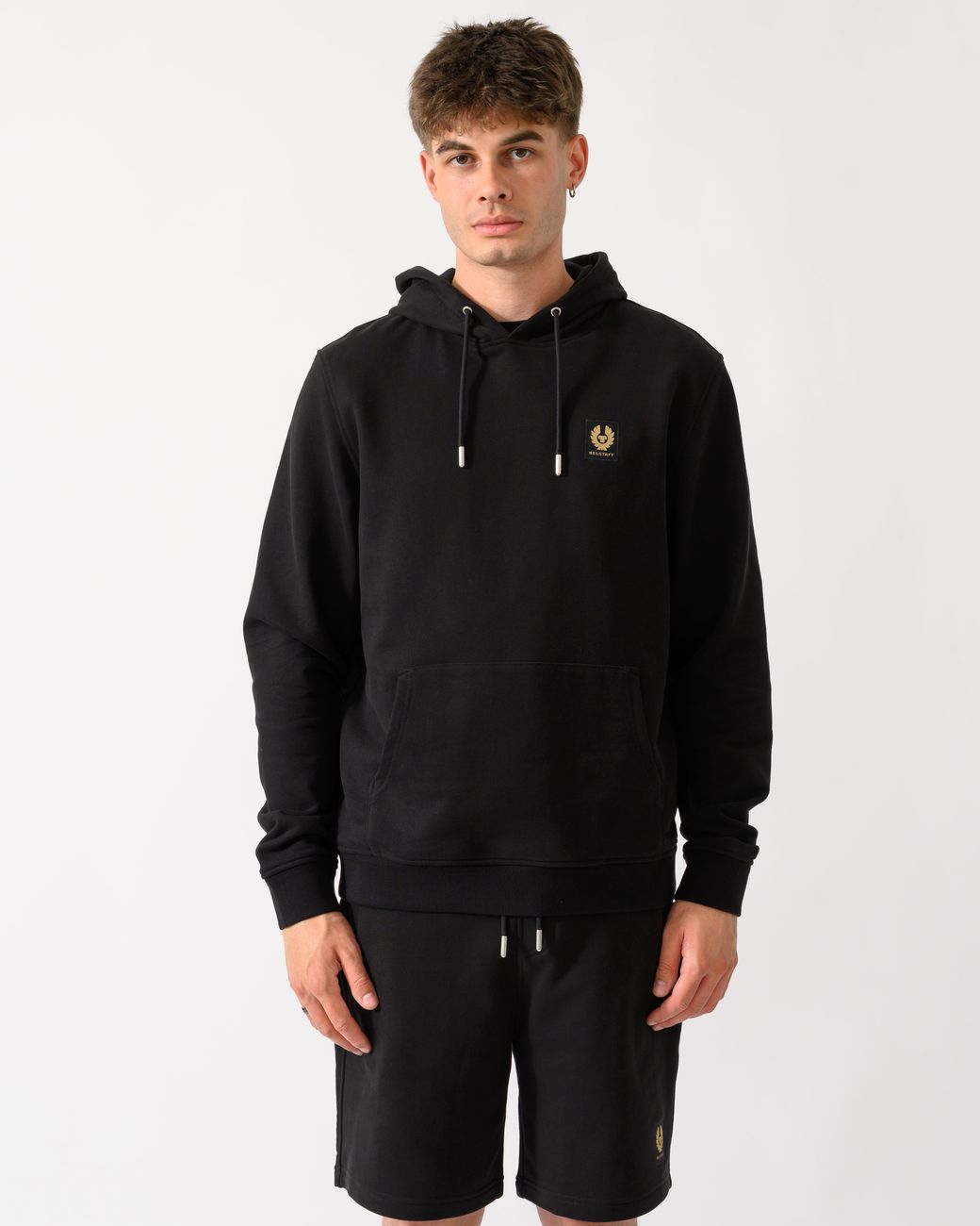 Belstaff Black Logo Hoodie for men