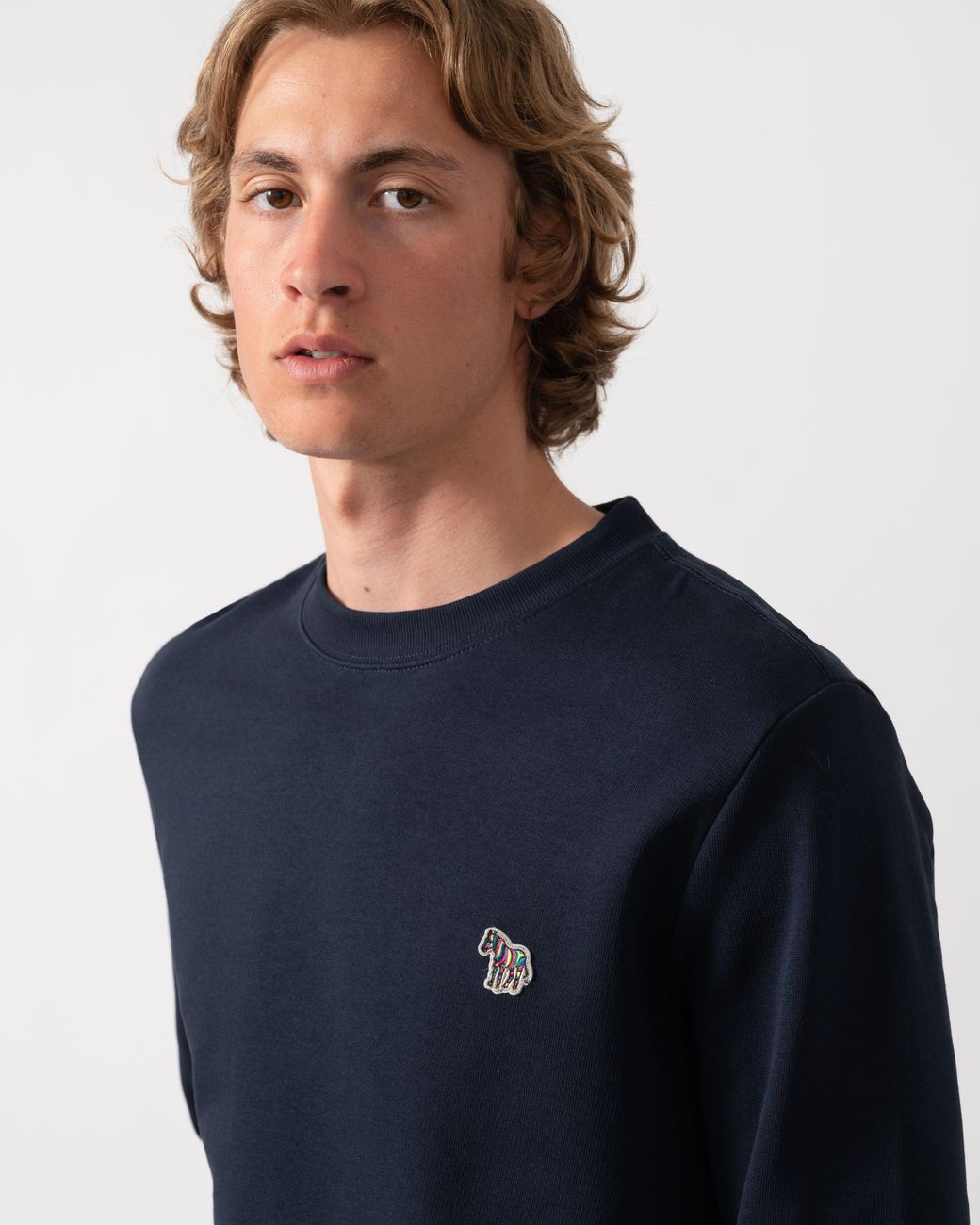 Paul Smith Blue Ps Regular Fit Zebra Logo Sweatshirt for men