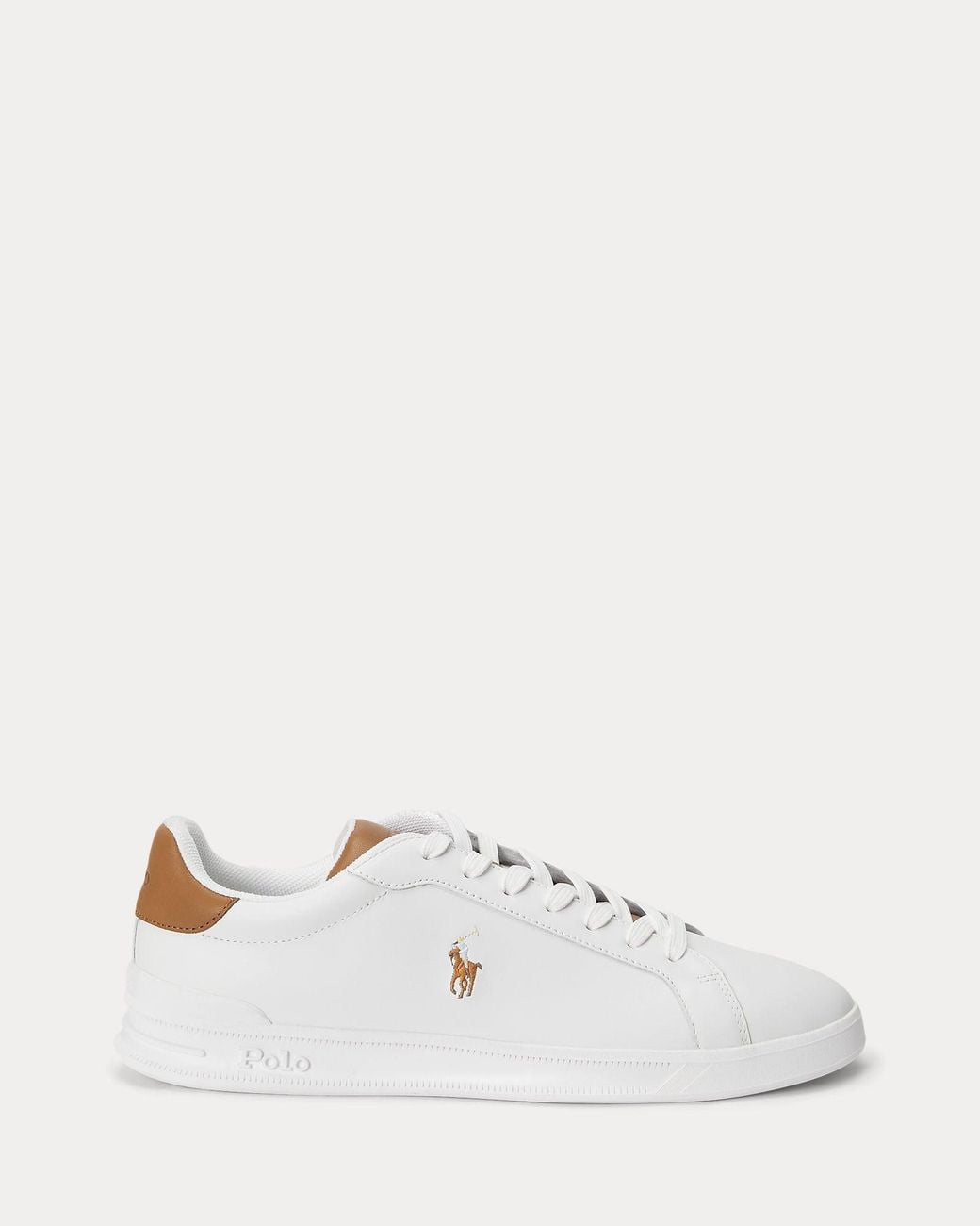 Ralph Lauren White Heritage Court Ii Leather Sneaker for men