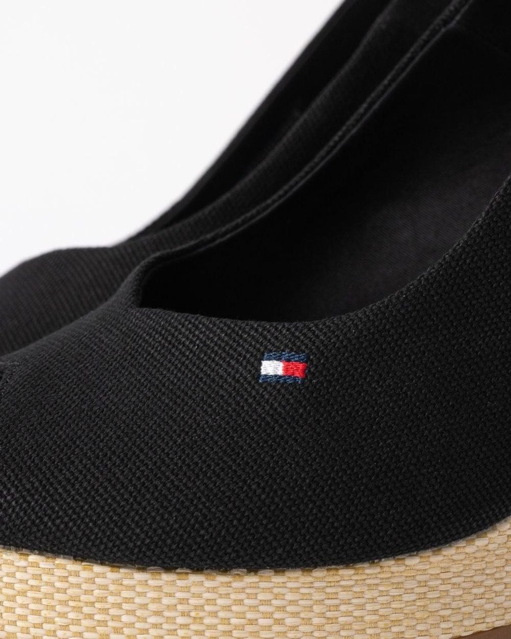 Tommy Hilfiger Black Flag Slingback Wedge Espadrille