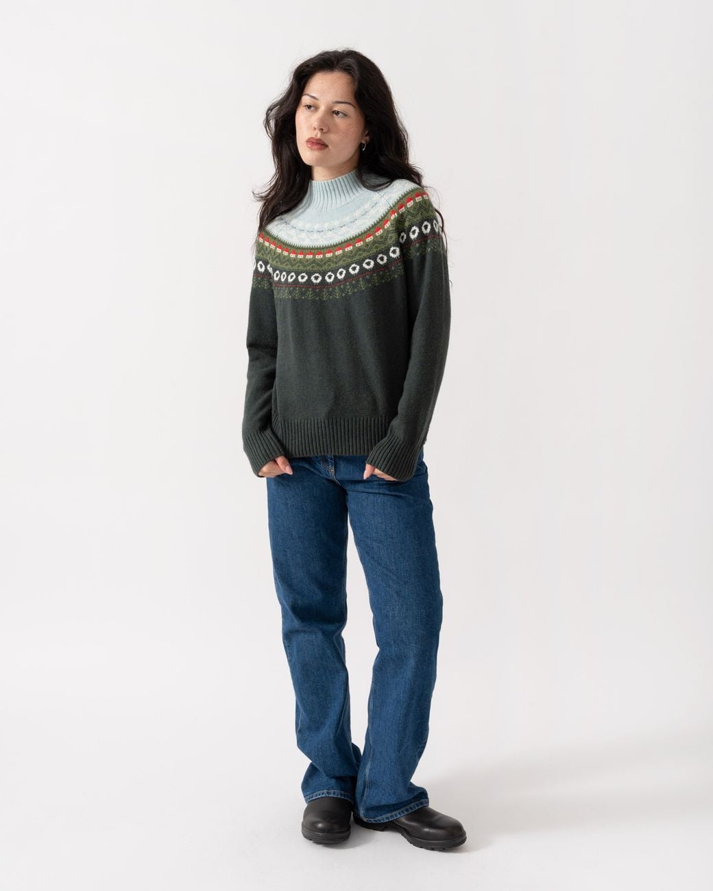 Joules Green Landscape Fairisle Jumper
