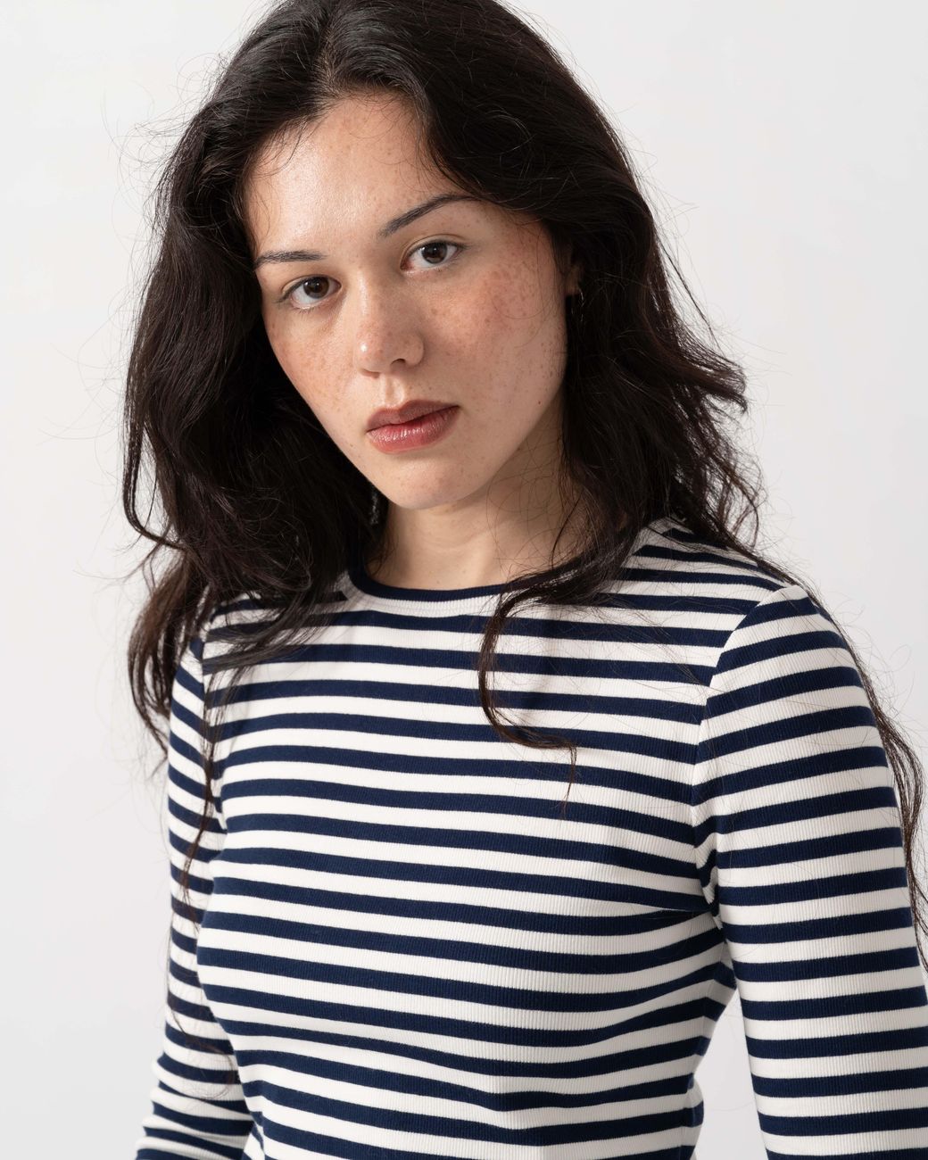Joules Multicolor Sophie Long Sleeve Ribbed Fitted T-Shirt