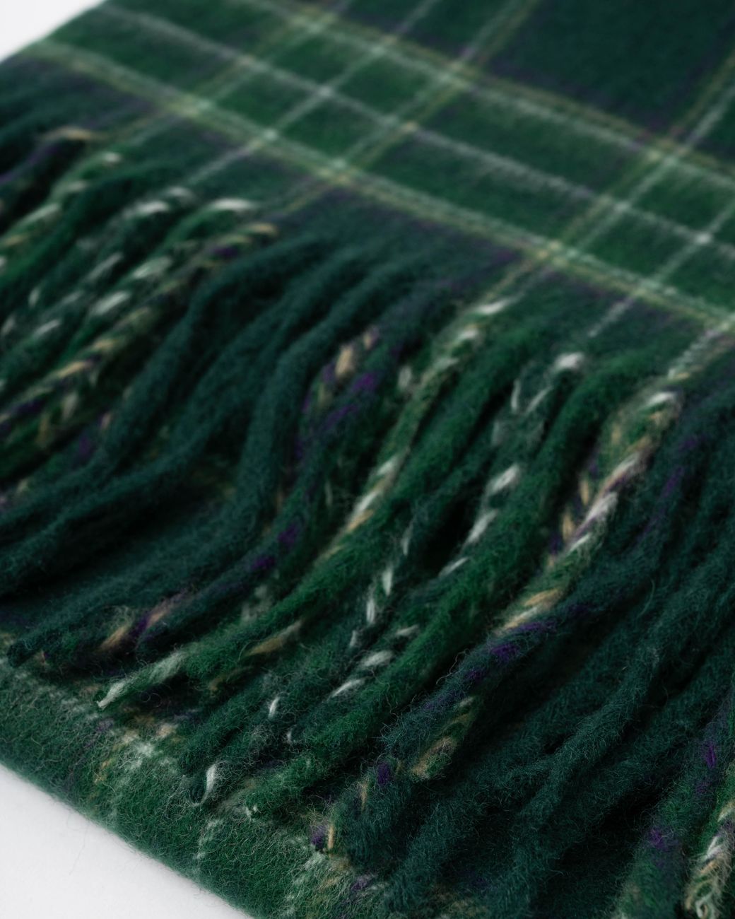Gant Green Checked Wool Scarf for men