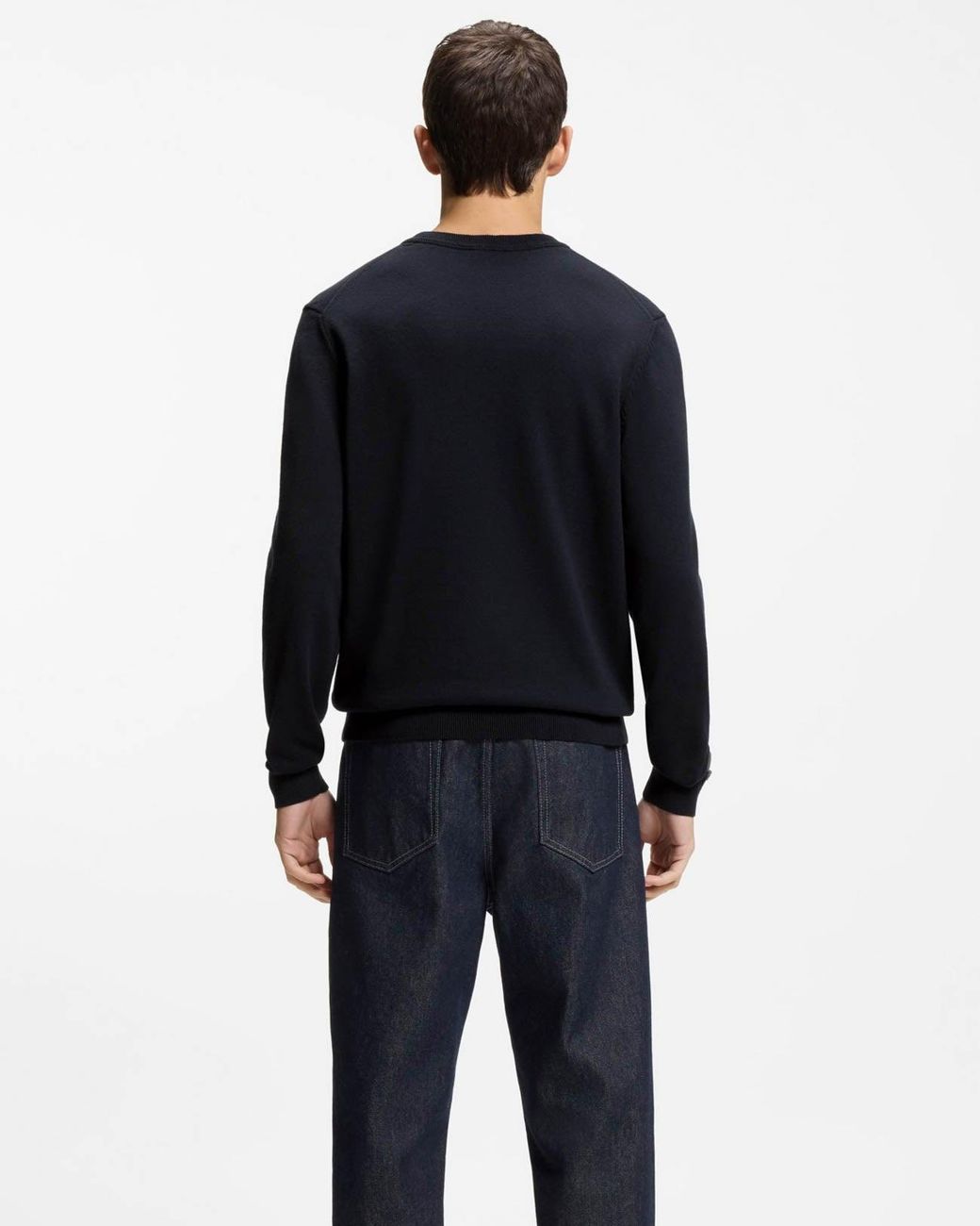 HUGO Blue San Cassius-C2 Crew Neck Jumper for men