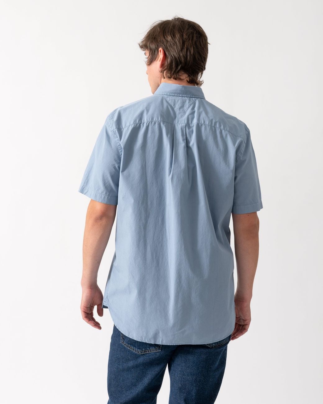 Tommy Hilfiger Blue Gmd Poplin Short Sleeve Shirt for men