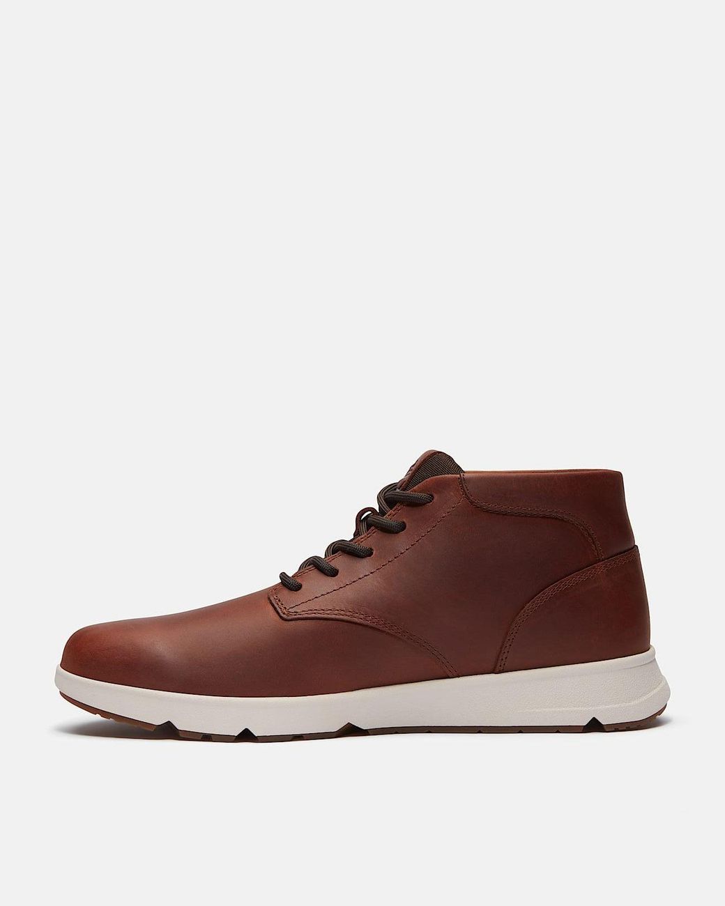 Timberland Brown Parker Street Full Grain Leather Mid Trainers for men