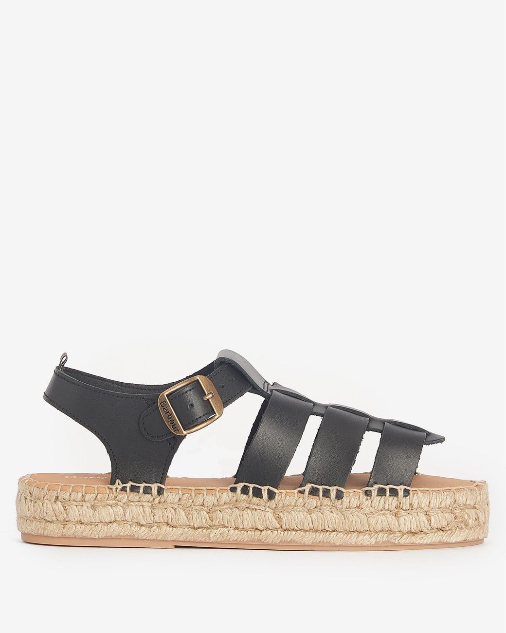 Barbour Black Paloma Platform Espadrille