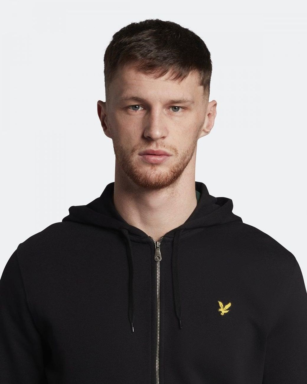Lyle & Scott Black Zip Through Hoodie Plus for men