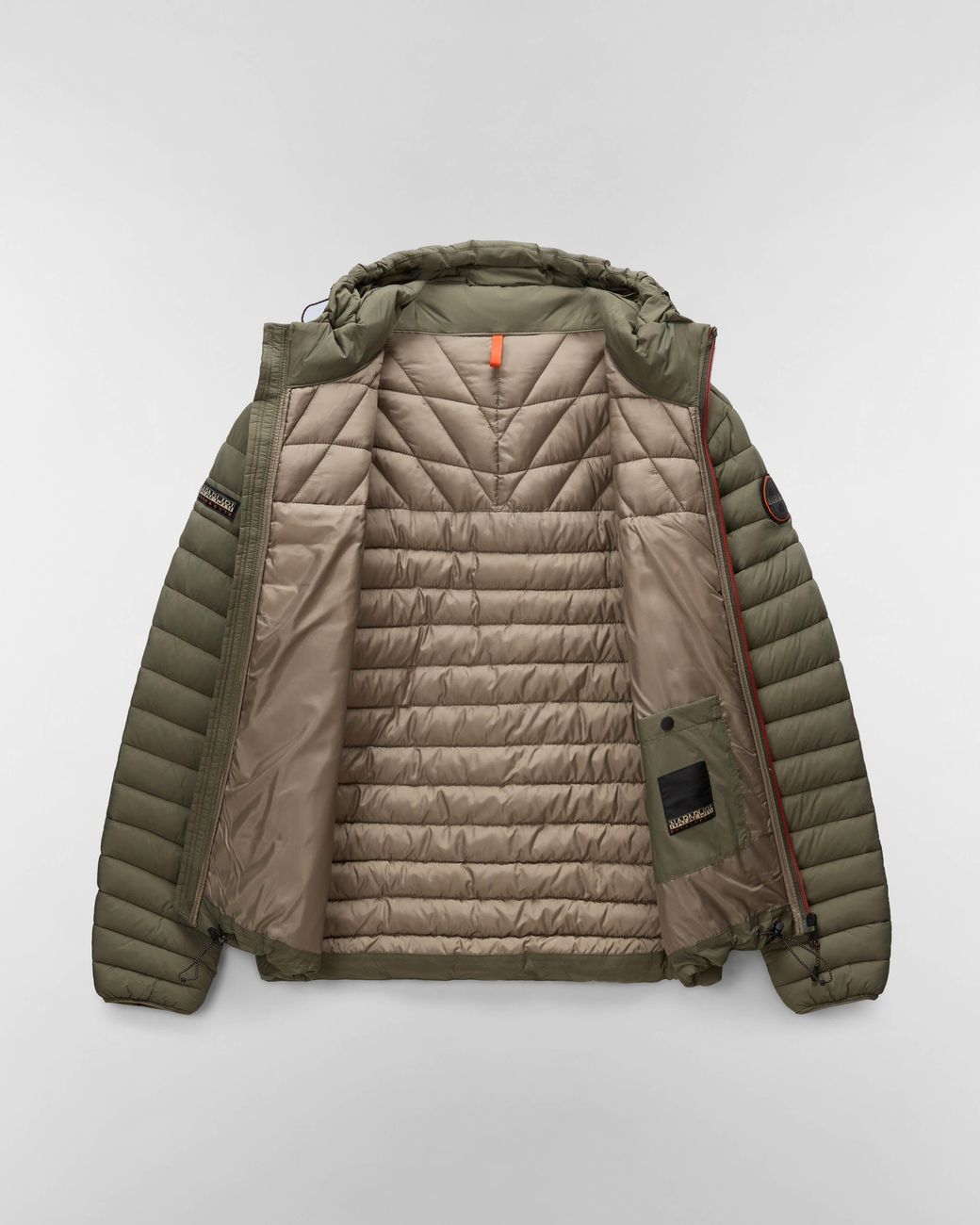 Napapijri Green A-Lapaz Hooded Puffer Jacket for men