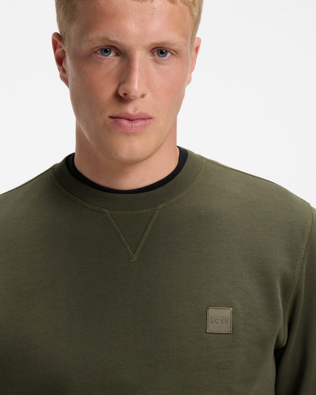Boss Green Westart Crew Neck Sweatshirt With Logo Patch for men