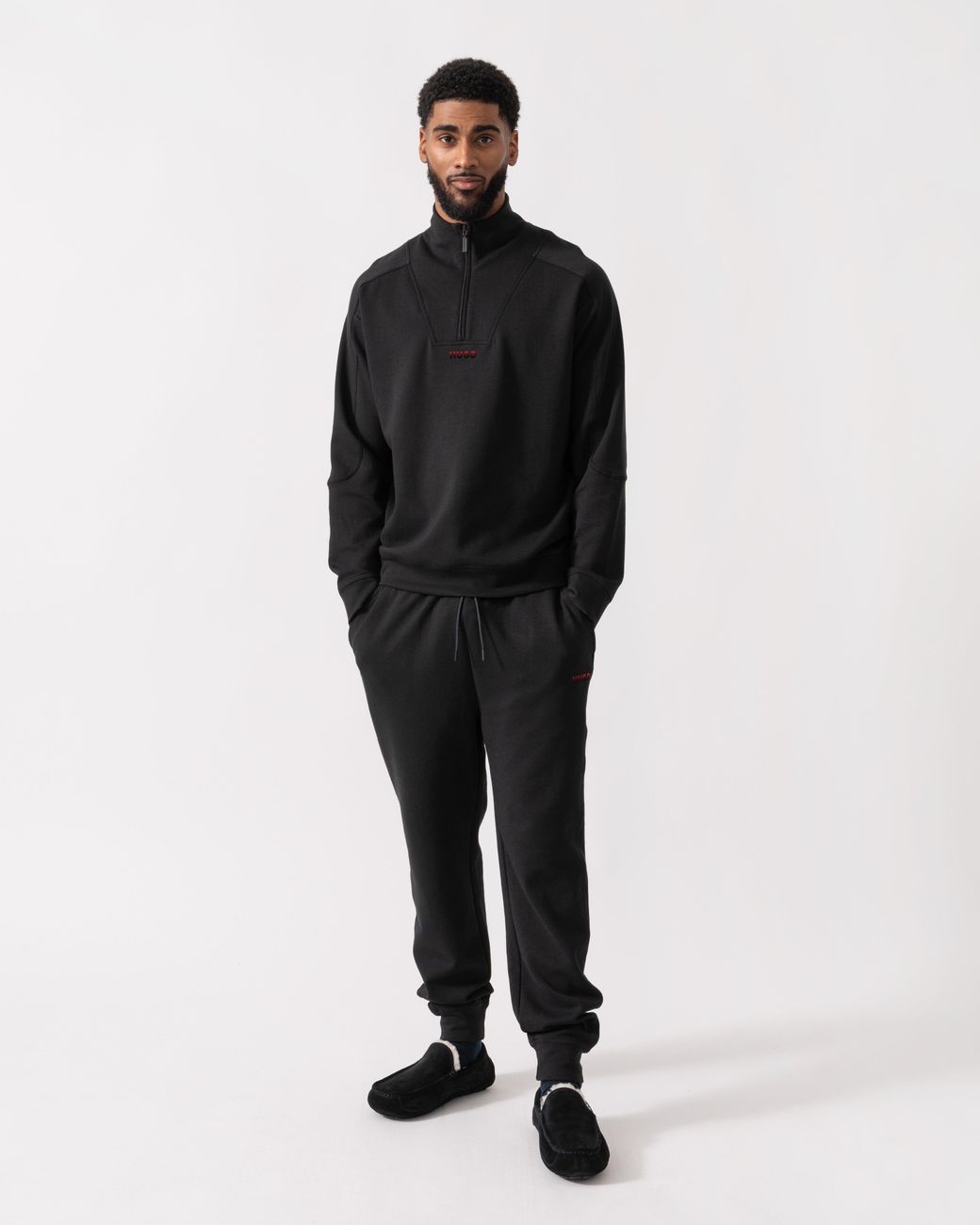 HUGO Black Atlas Loungewear Pants for men