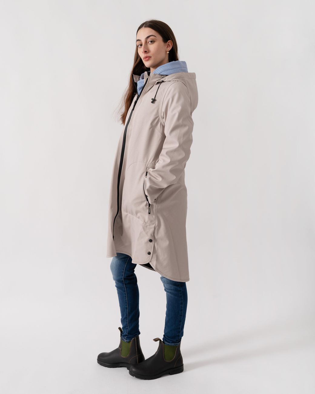 Ilse Jacobsen Natural Rain A-Line Softshell Raincoat