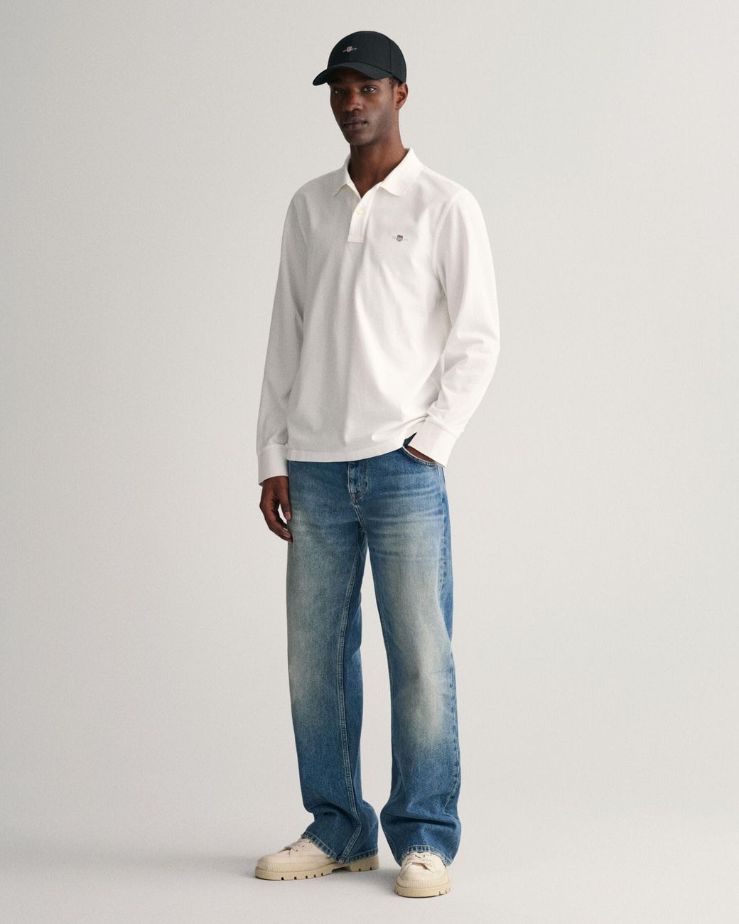 Gant White Reg Shied rugger Ong Seeve Poo An for men