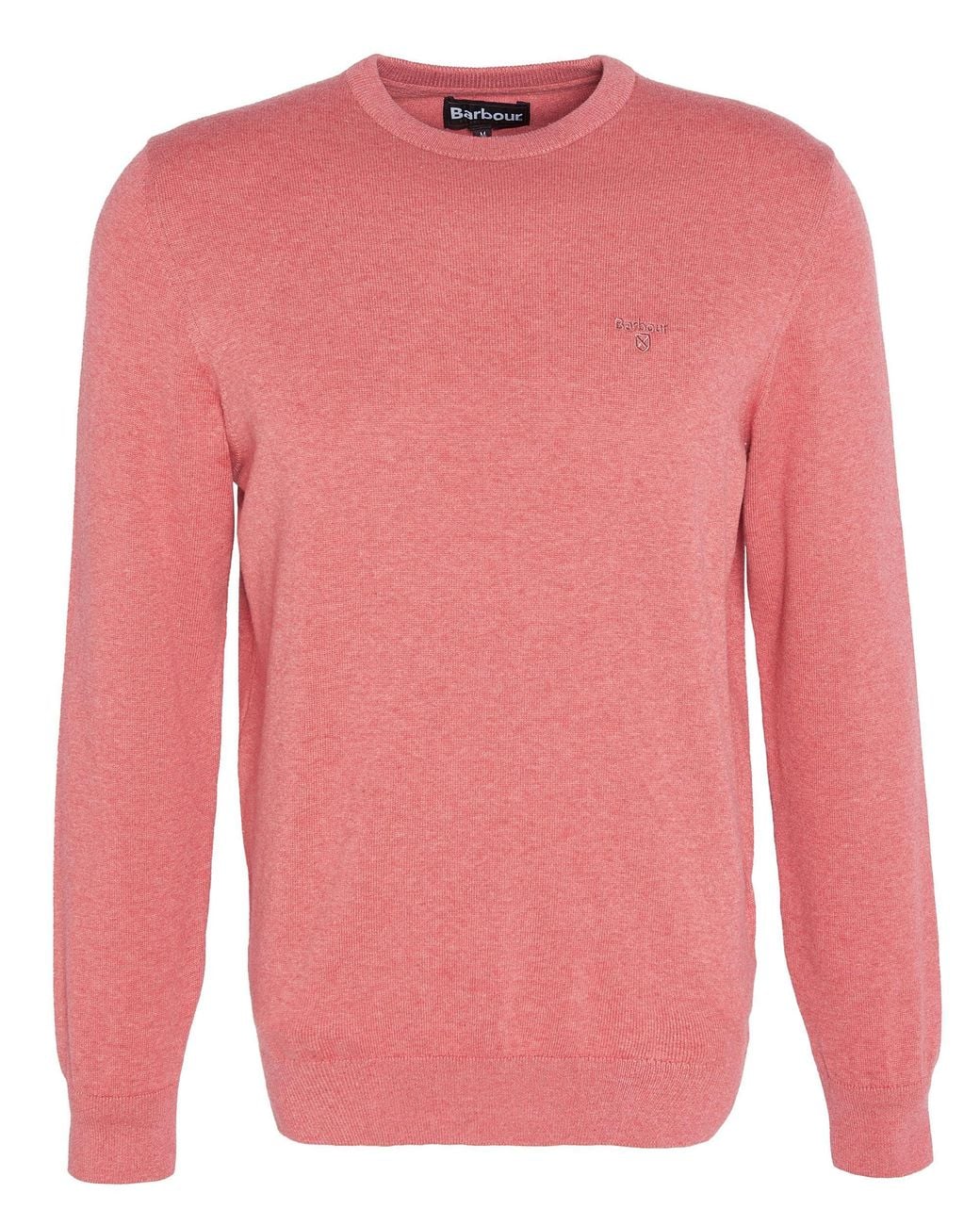 Barbour Pink Pima Cotton Crew Sweatshirt for men