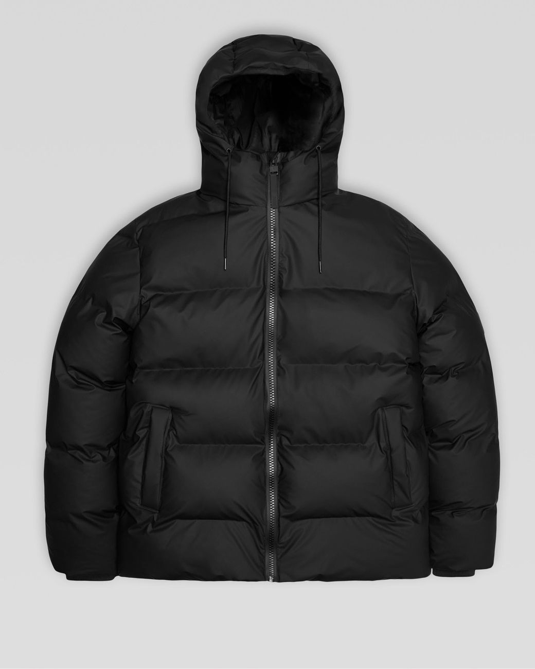 Rains Black Alta Puffer Jacket