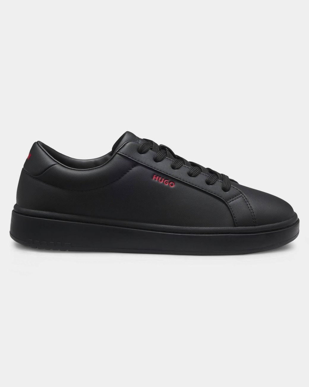 HUGO Black Neston Contrast-Logo Trainers for men