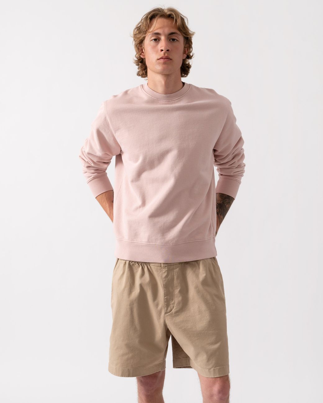 COLORFUL STANDARD Pink Classic Organic Crew Neck Sweatshirt for men