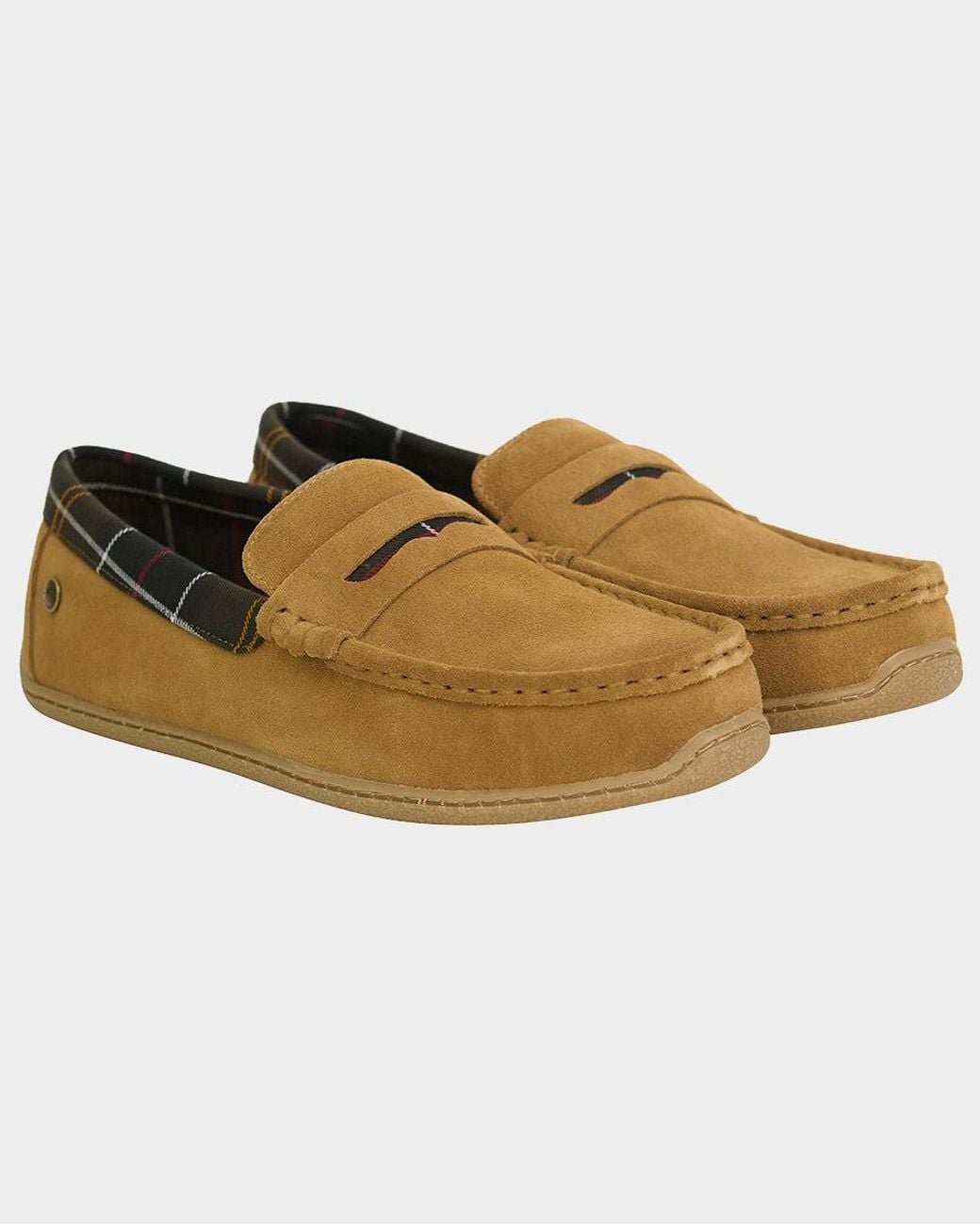 Barbour Brown Albert Slippers for men