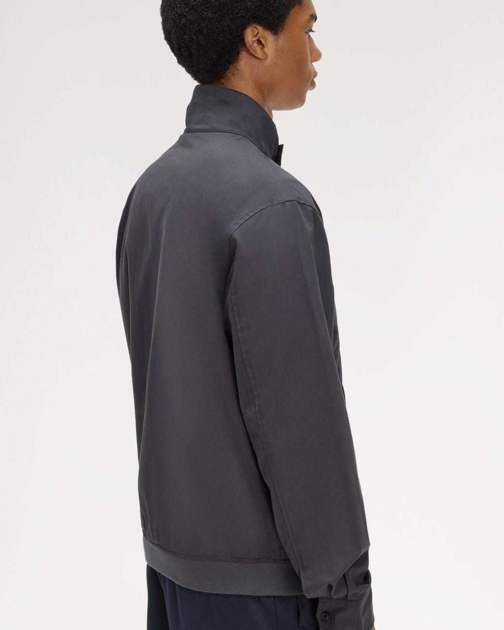 Fred Perry Blue Twill Harrington Jacket for men
