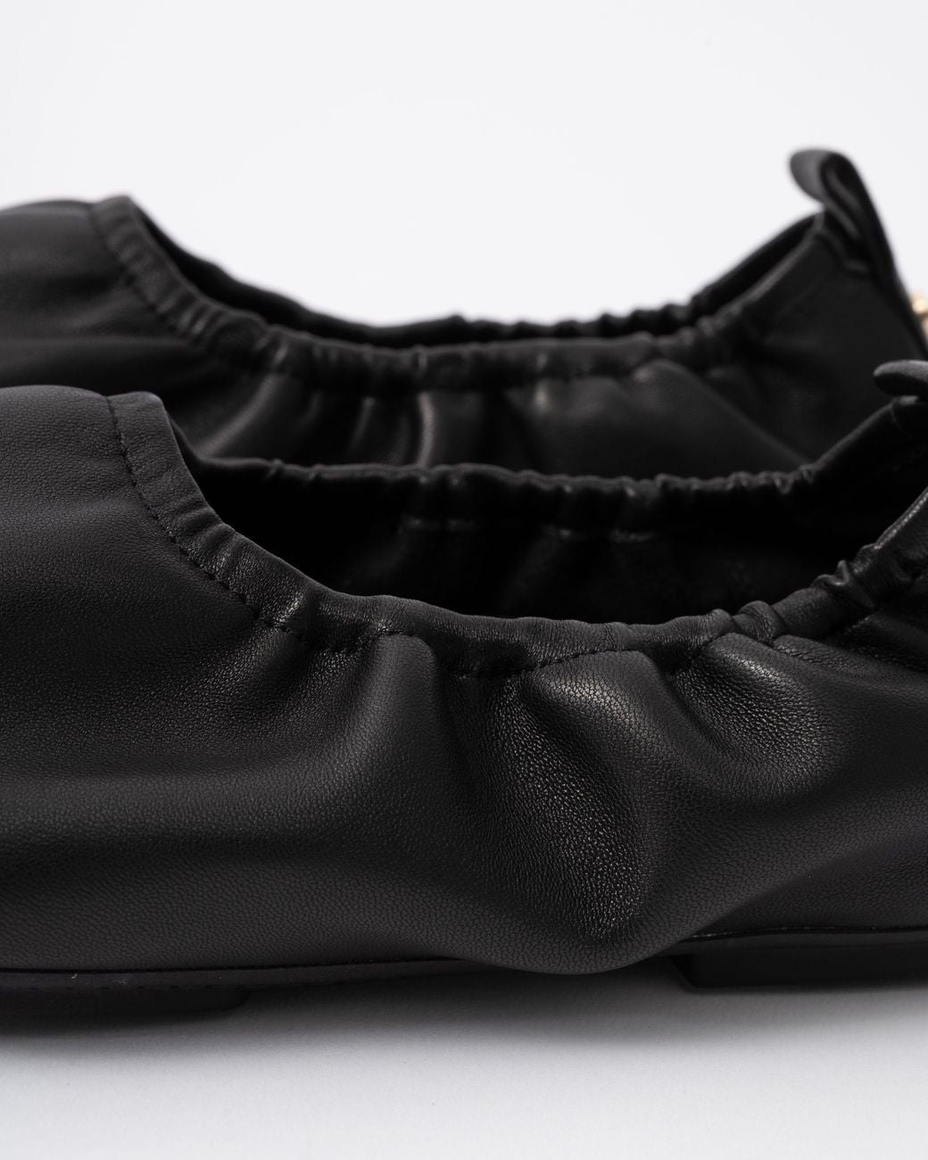 Fitflop Black Delicato Poise Leather Ballerina Shoes