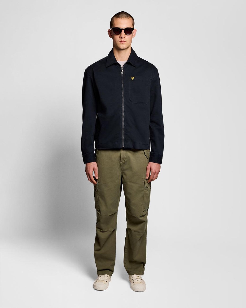 Lyle & Scott Blue Lightweight Enzyme Wash Overshirt for men