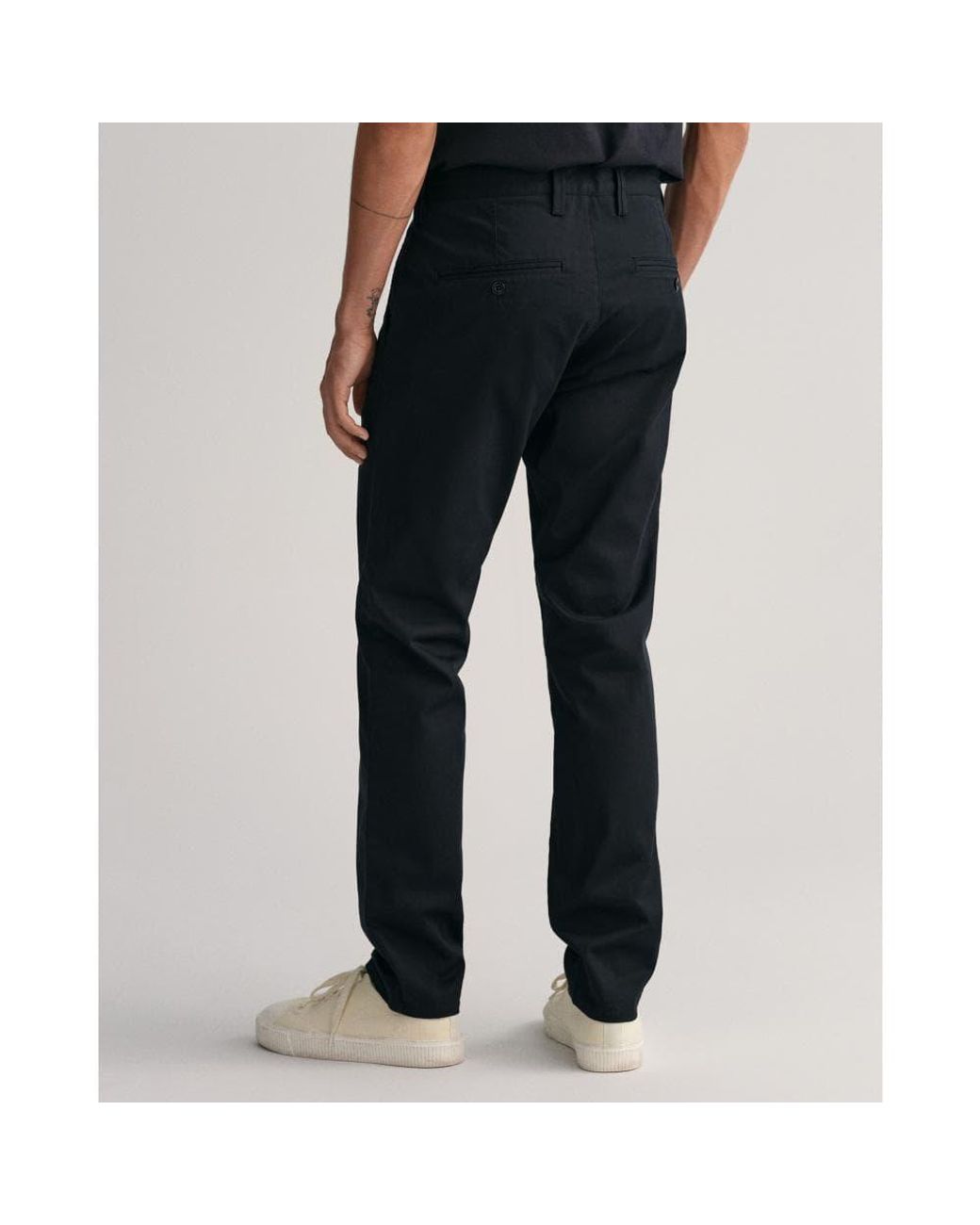 Gant Black Slim Fit Twill Chinos for men