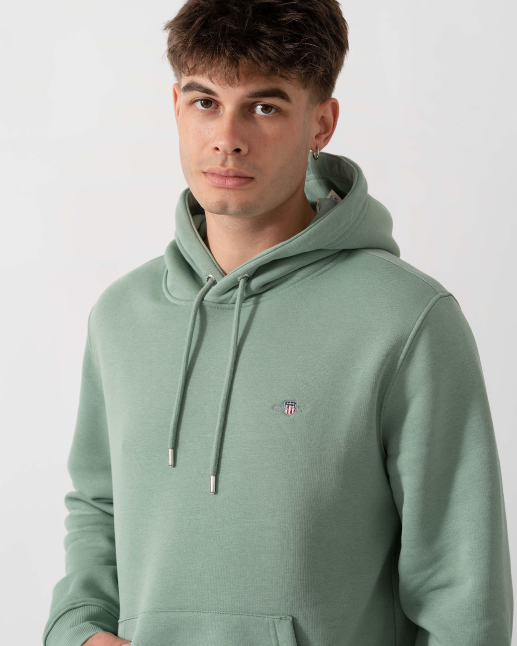 Gant Green Regular Fit Shield Logo Pullover Hoodie for men