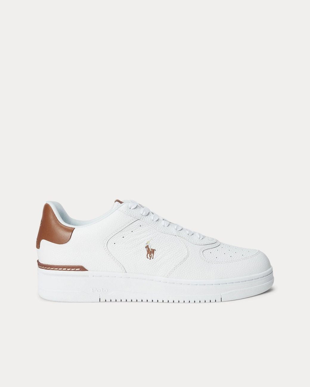 Ralph Lauren Natural Masters Court Leather Sneaker for men