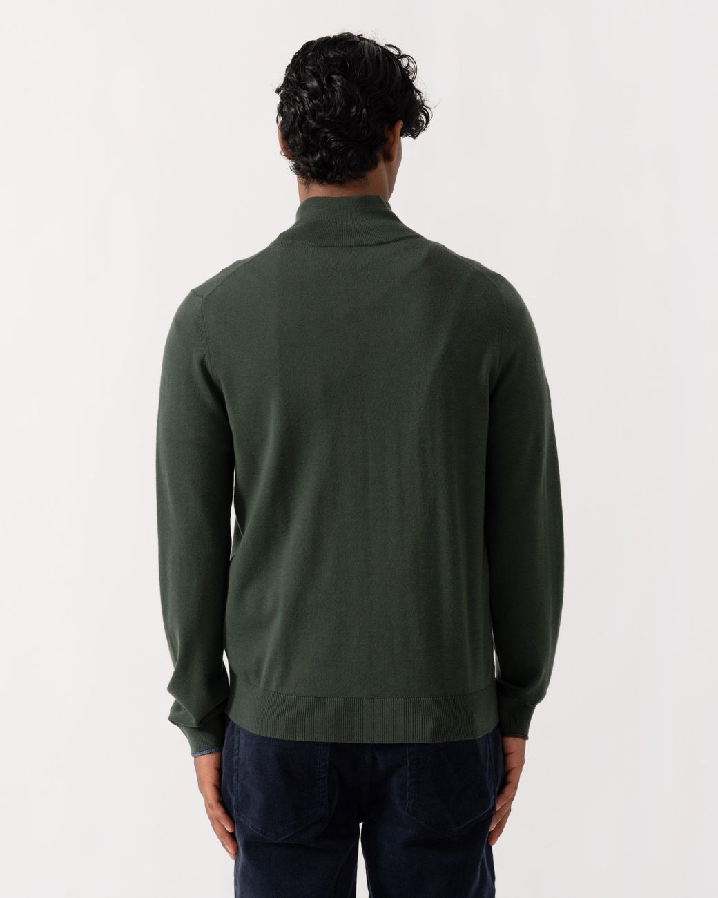 Paul Smith Green Ps Full Zip Funnel Neck Sweater for men