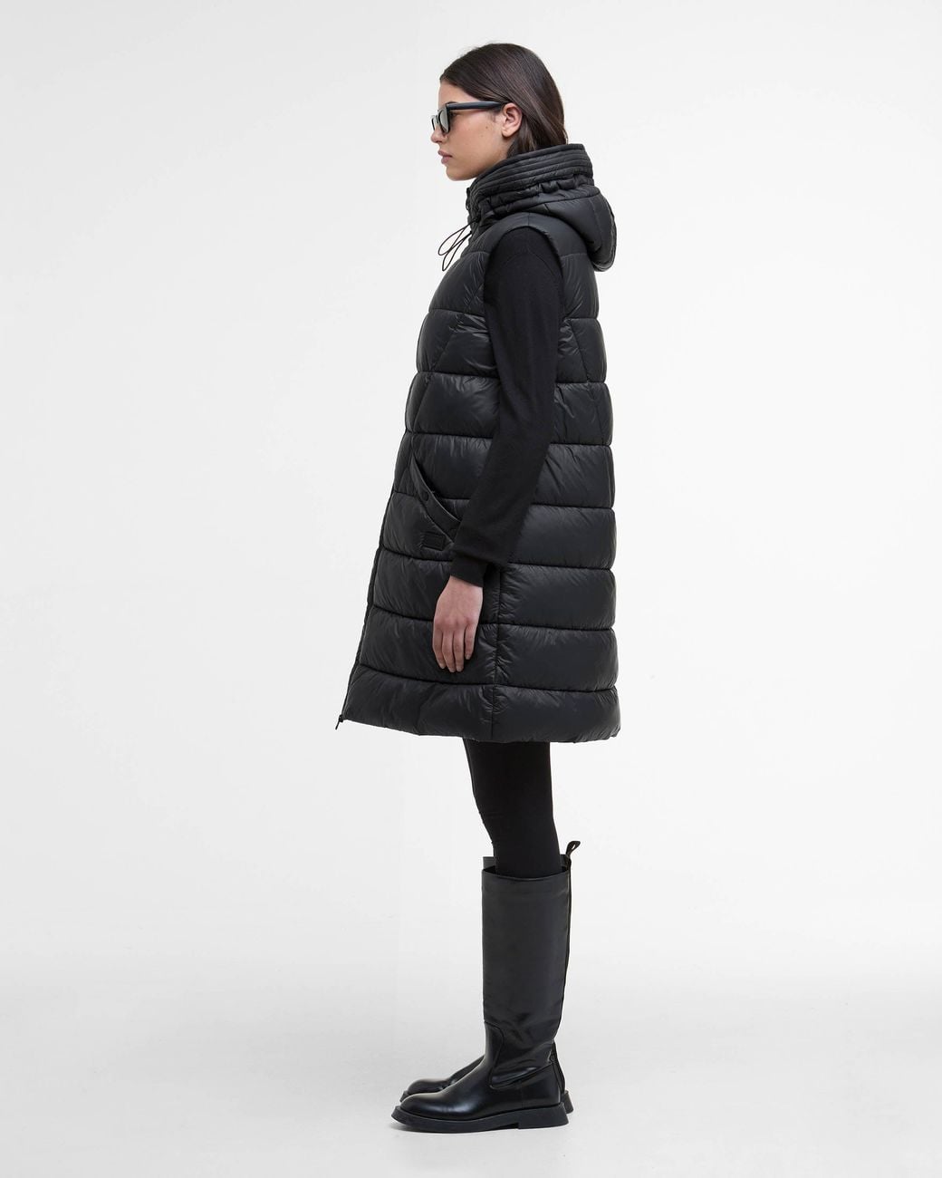 Barbour Black Cecilla Puffer Gilet